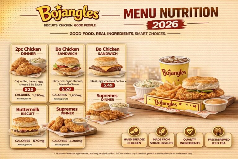 Bojangles Menu Nutrition