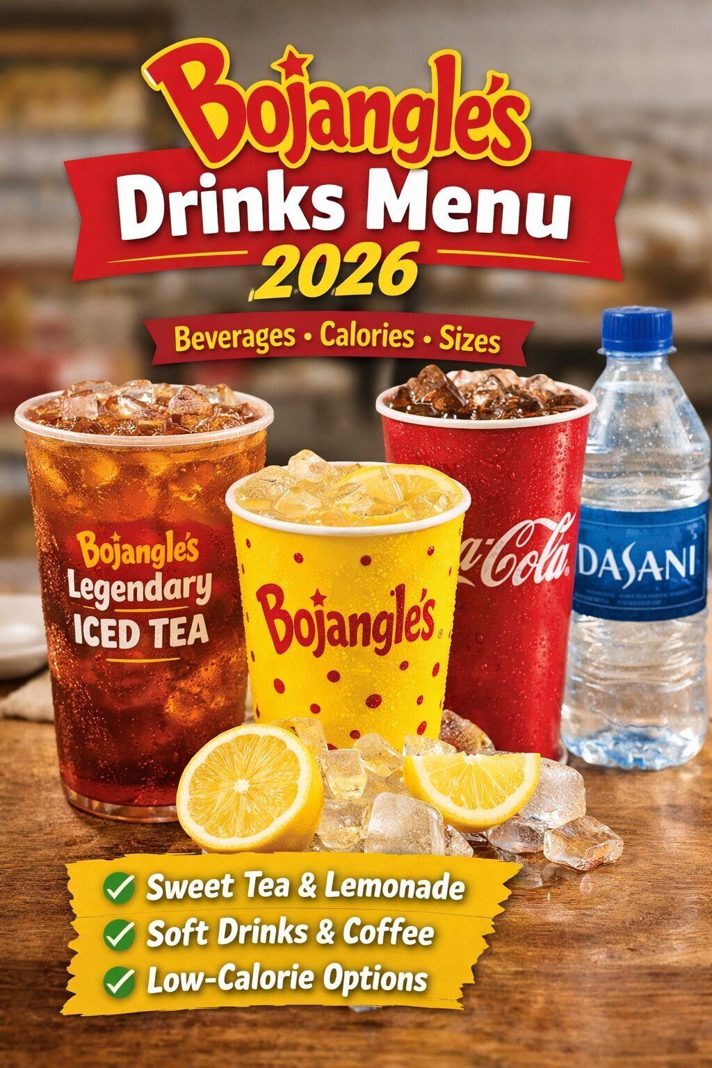 Bojangles Drinks Menu (2026): Beverages, Calories & Sizes