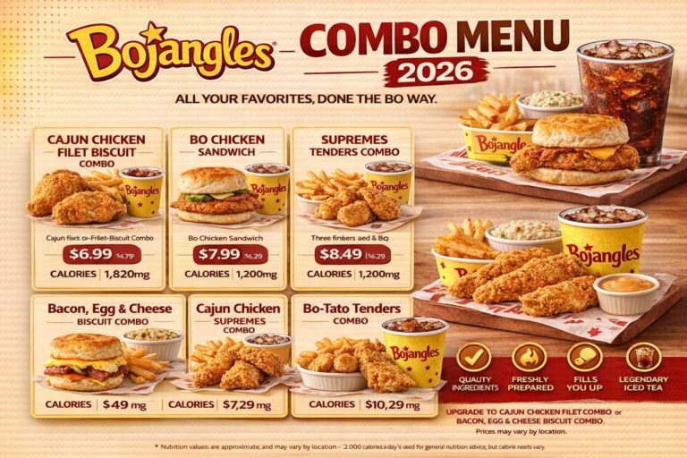 Bojangles Combo Menu