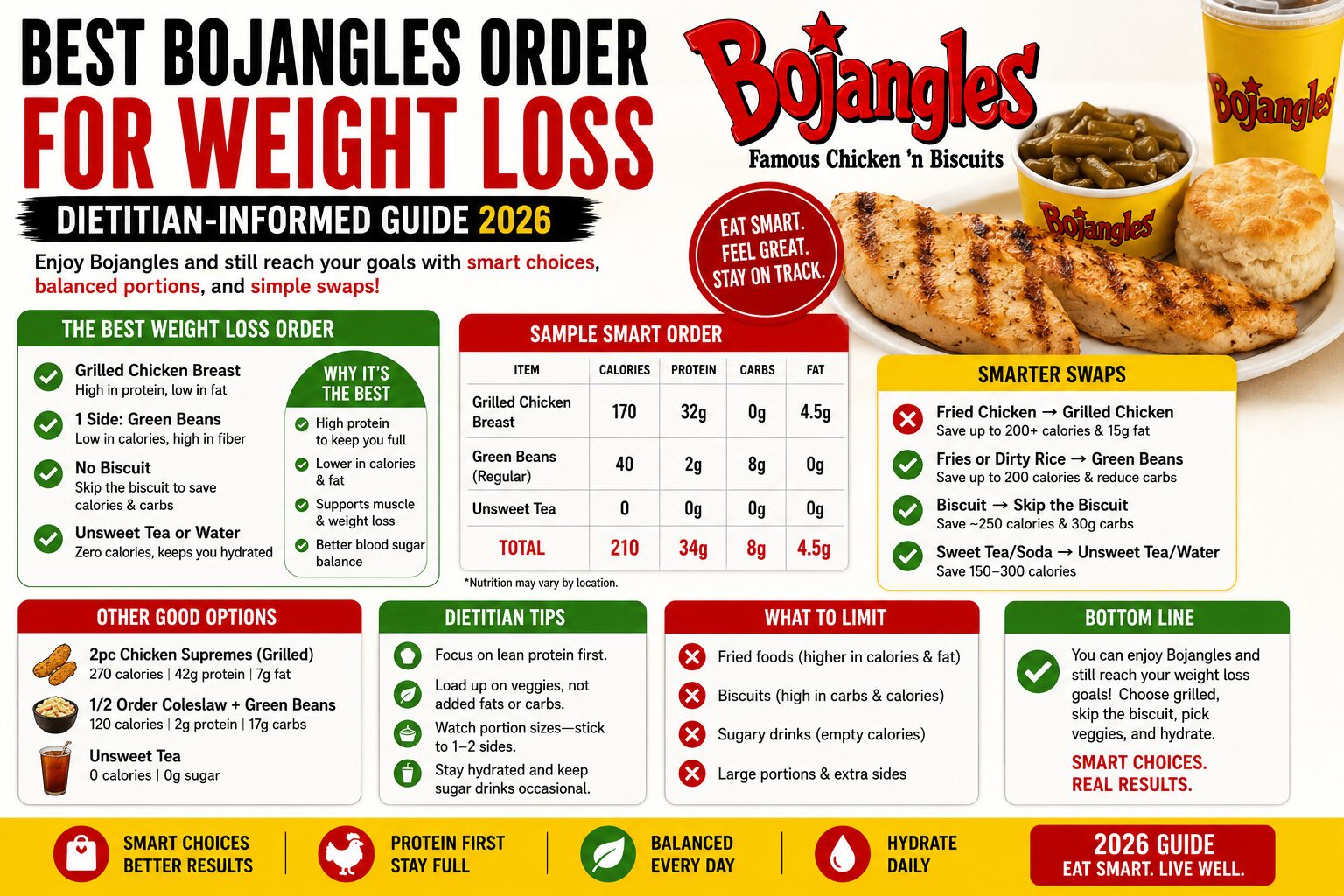 Best Lower-Calorie Bojangles Orders: Nutrition Guide 2026