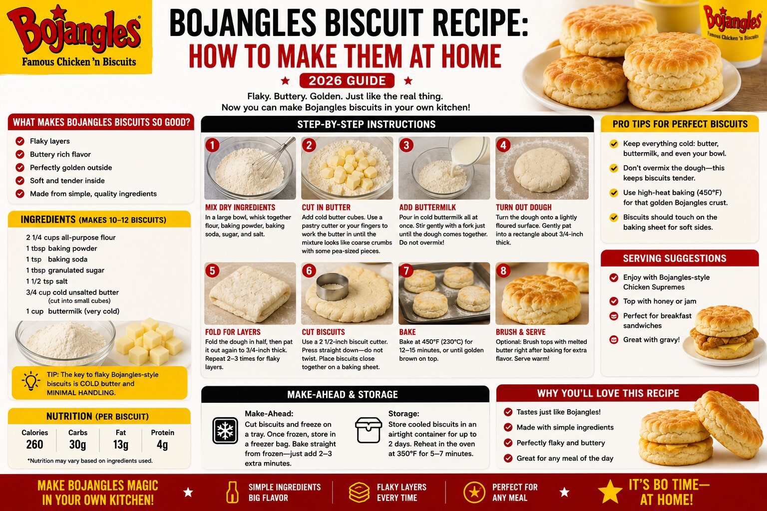 Bojangles Biscuit Recipe: How to Make Them at Home (2026 Guide)