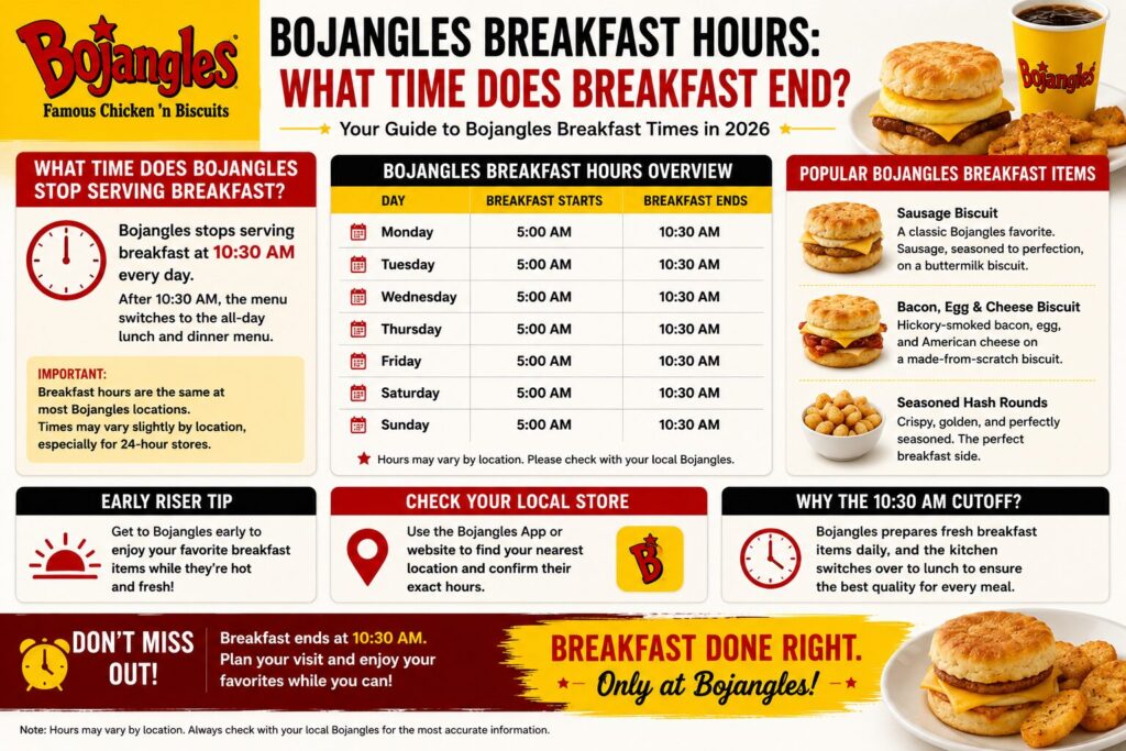 Bojangles Breakfast Hours: What Time Does Breakfast End?