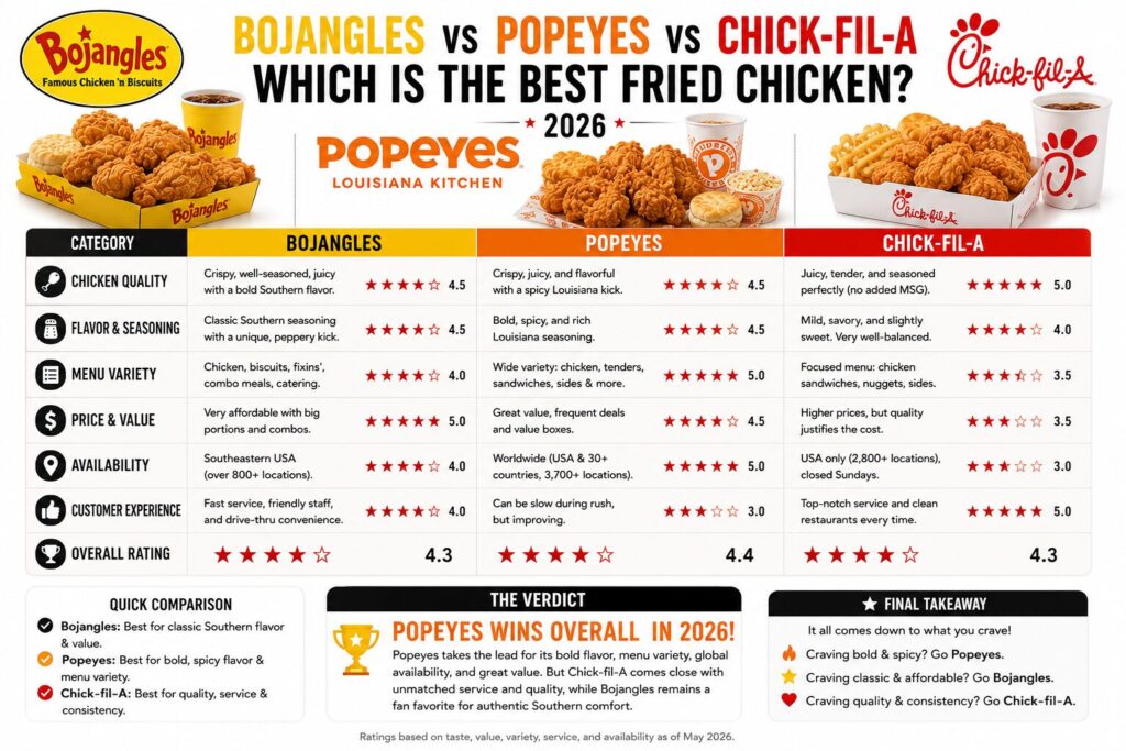 Bojangles vs Popeyes vs Chick-fil-A