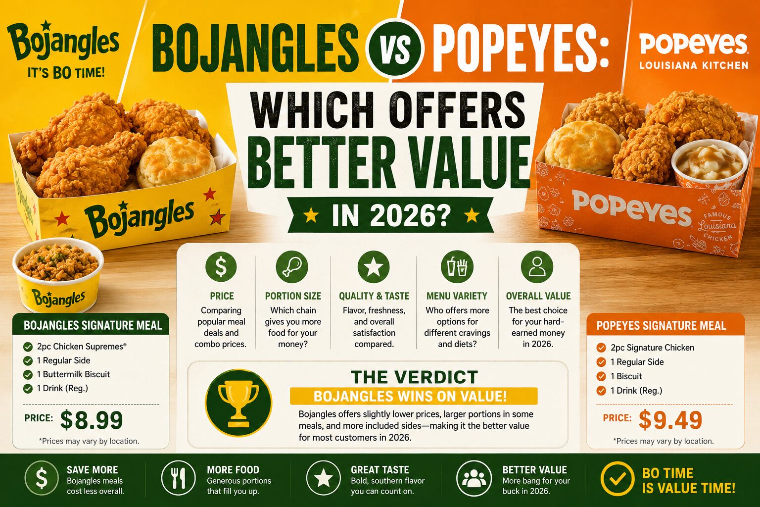 Bojangles vs Popeyes: Which Offers Better Value in 2026?